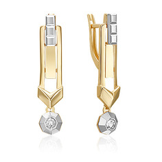 Серьги из золота PLATINA jewelry 02-5055-00, топаз