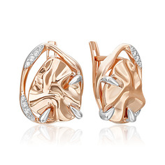 Серьги из золота PLATINA jewelry 02-5090-00, топаз