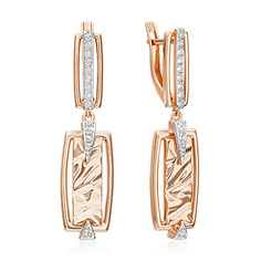 Серьги из золота PLATINA jewelry 02-5097-00, топаз
