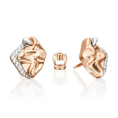 Серьги из золота PLATINA jewelry 02-5099-00, топаз