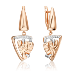 Серьги из золота PLATINA jewelry 02-5103-00, топаз