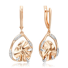 Серьги из золота PLATINA jewelry 02-5104-00, топаз