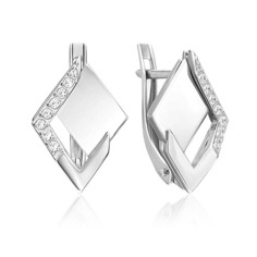 Серьги из золота PLATINA jewelry 02-5124-00, фианит