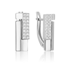 Серьги из золота PLATINA jewelry 02-5126-00, фианит