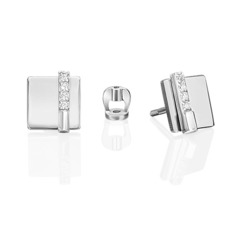 Серьги из золота PLATINA jewelry 02-5133-00, фианит