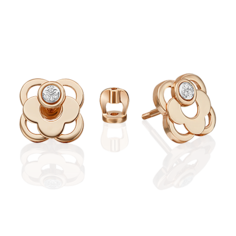 Серьги из золота PLATINA jewelry 02-5029-00, бриллиант