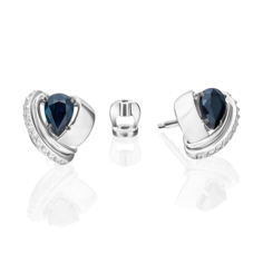 Серьги из золота PLATINA jewelry 02-5205-00, сапфир