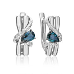 Серьги из золота PLATINA jewelry 02-5212-00, сапфир