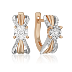 Серьги из золота PLATINA jewelry 02-5213-00, бриллиант