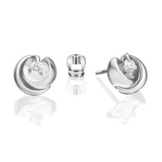 Серьги из золота PLATINA jewelry 02-5214-00, бриллиант