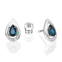 Серьги из золота PLATINA jewelry 02-5222-00, сапфир