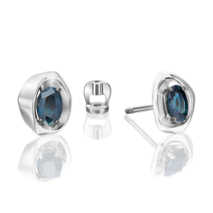 Серьги из золота PLATINA jewelry 02-5224-00, сапфир