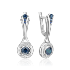 Серьги из золота PLATINA jewelry 02-5231-00, сапфир