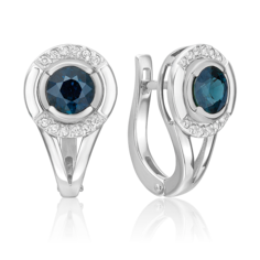 Серьги из золота PLATINA jewelry 02-5232-00, сапфир