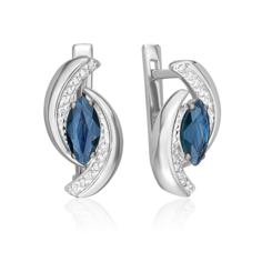 Серьги из золота PLATINA jewelry 02-5235-00, сапфир
