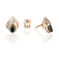 Серьги из золота PLATINA jewelry 02-5237-00, сапфир