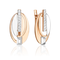 Серьги из золота PLATINA jewelry 02-5026-00, топаз