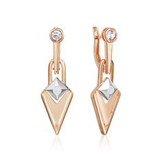Серьги из золота PLATINA jewelry 02-5035-00, топаз