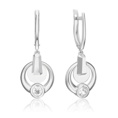 Серьги из золота PLATINA jewelry 02-5039-00, топаз