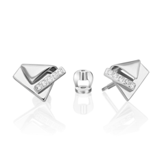 Серьги из золота PLATINA jewelry 02-5136-00, фианит