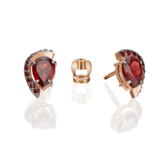 Серьги из золота PLATINA jewelry 02-5180-00, гранат