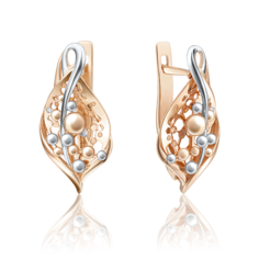Серьги из золота PLATINA jewelry 02-4045-00