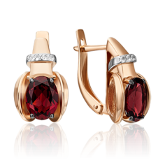 Серьги из золота PLATINA jewelry 02-4430-00, топаз