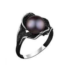 Кольцо из серебра с жемчугом р.17,5 DeFleur 51818S2B