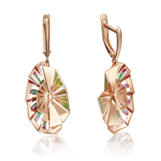 Серьги из золота PLATINA jewelry 02-4090-00, эмаль