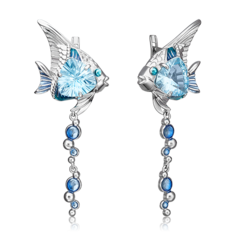 Серьги из серебра PLATINA jewelry 02-4770-00, топаз