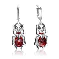 Серьги из серебра PLATINA jewelry 02-4784-00, фианит