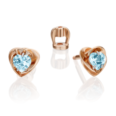 Серьги из золота PLATINA jewelry 02-4402-00, топаз