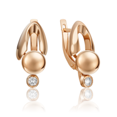 Серьги из золота PLATINA jewelry 02-4840-00, топаз