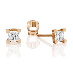 Серьги из золота PLATINA jewelry 02-3821-00, фианит