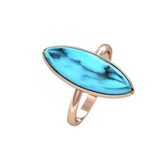 Кольцо из серебра р.19,5 ПРИВОЛЖСКИЙ ЮВЕЛИР 262562-BZ, бирюза
