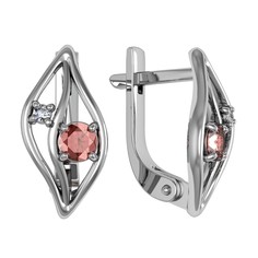 Серьги из серебра с корундом ПРИВОЛЖСКИЙ ЮВЕЛИР 301601-FA11KD49