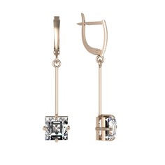 Серьги из серебра с фианитом ПРИВОЛЖСКИЙ ЮВЕЛИР 362400-FA11