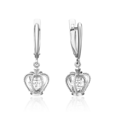 Серьги из золота PLATINA jewelry 02-4539-00, фианит