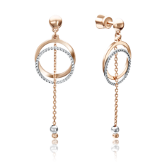 Серьги из золота PLATINA jewelry 02-4107-00