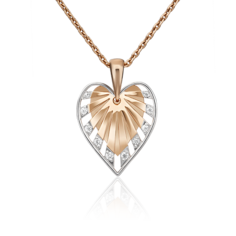 Кулон из красного золота PLATINA jewelry 03-3027-00-401-1110-48, фианит