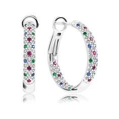 Серьги конго из серебра VALTERA 117704, циркон