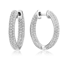 Серьги конго из серебра VALTERA 117711, циркон