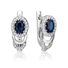 Серьги из золота PLATINA jewelry 02-0137-00, сапфир