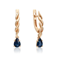 Серьги из золота PLATINA jewelry 02-0919-00, сапфир