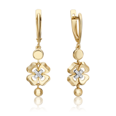Серьги из золота PLATINA jewelry 02-4815-00, бриллиант