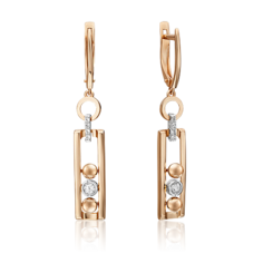 Серьги из золота PLATINA jewelry 02-4842-00, топаз