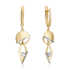 Серьги из золота PLATINA jewelry 02-4846-00, топаз