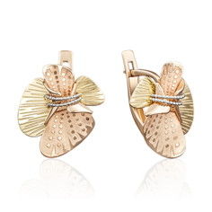 Серьги из золота PLATINA jewelry 02-3998-00