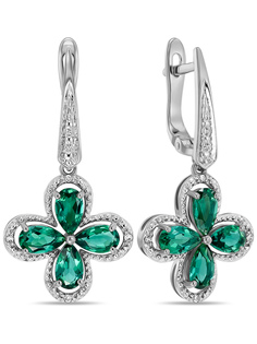 Серьги из золота MIUZ Diamonds (Московский ювелирный завод) E01-35787-ES, изумруд