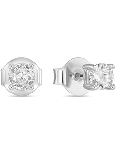 Серьги пусеты из серебра MIUZ Diamonds (Московский ювелирный завод) E2036-SL-3510, фианит